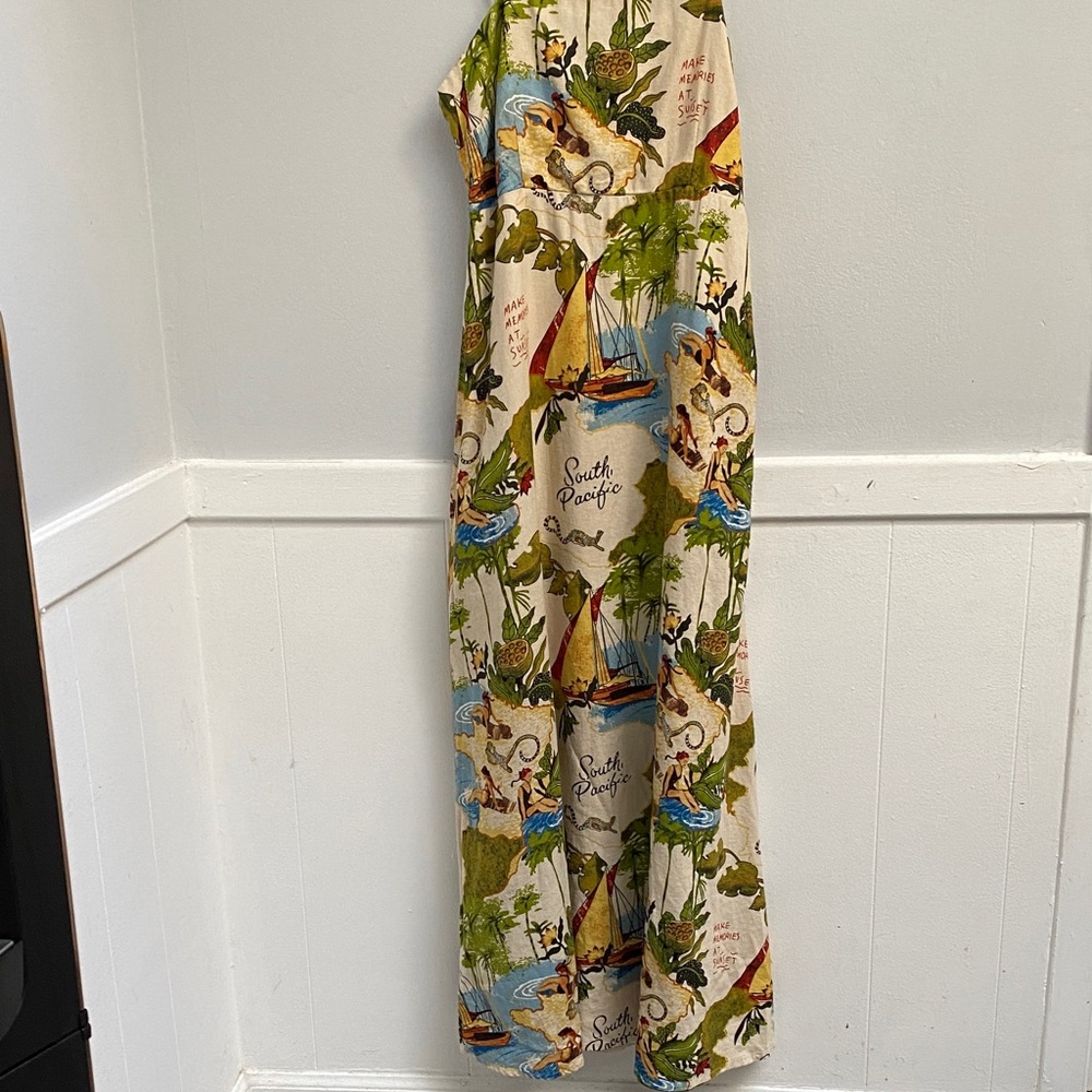 C.C Tropical Sailboat Maxi Dress